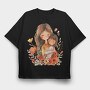 Mommy And Baby Flowers, Tricou Oversize Barbati (Unisex)