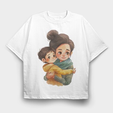 Mommy And Baby Love, Tricou Oversize Barbati (Unisex)