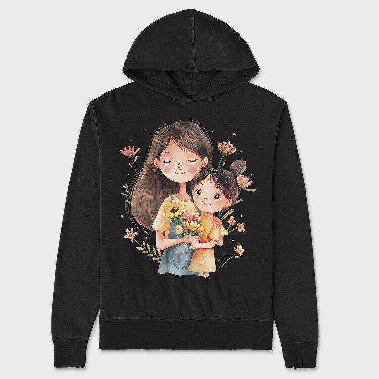 Mommy And Blossom Tenderness, Hanorac Oversize Barbati (Unisex)