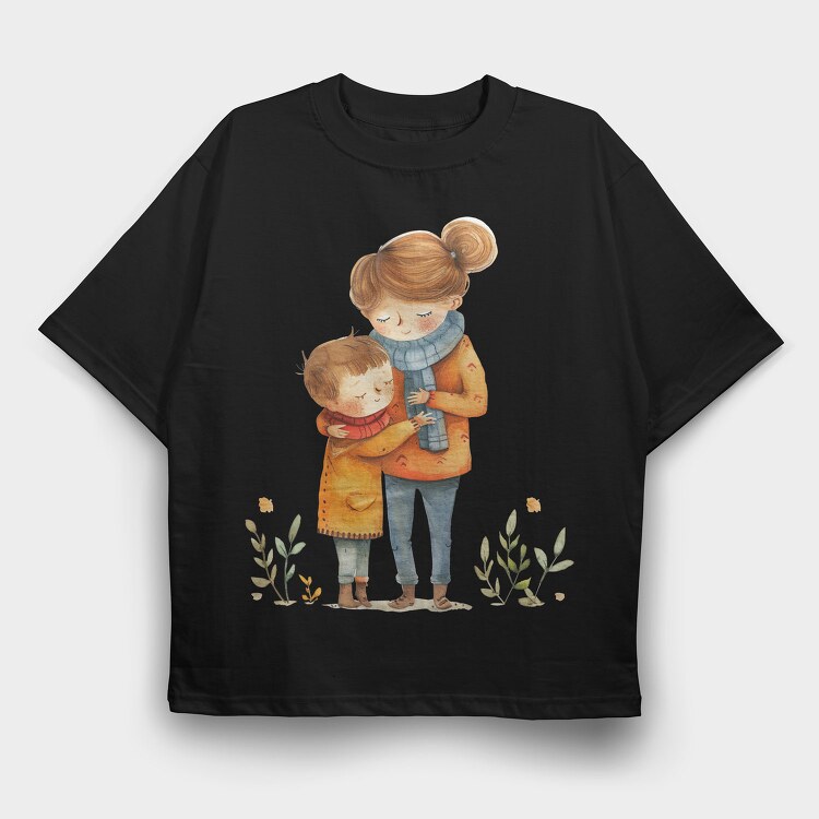 Mommy Baby Bonding, Tricou Oversize Barbati (Unisex)