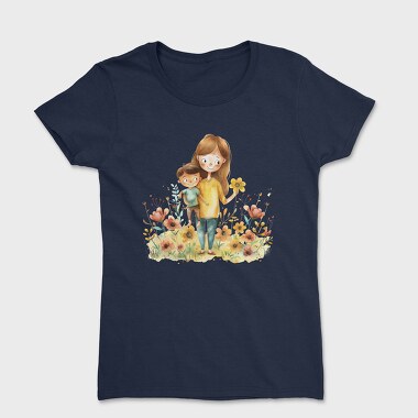 Mommy Baby Flowers, Tricou Femei