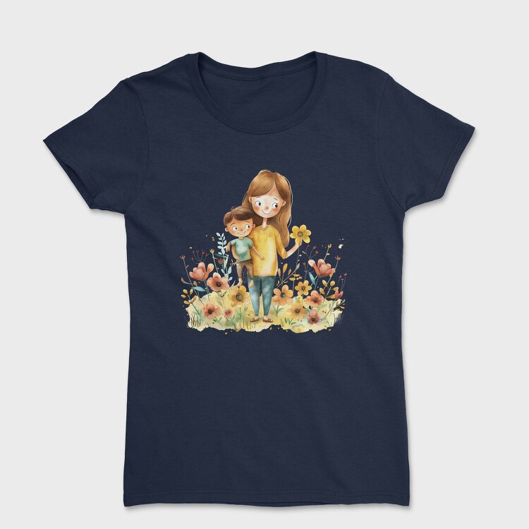 Mommy Baby Flowers, Tricou Femei