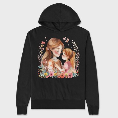 Mommy Butterfly Flower, Hanorac Oversize Barbati (Unisex)