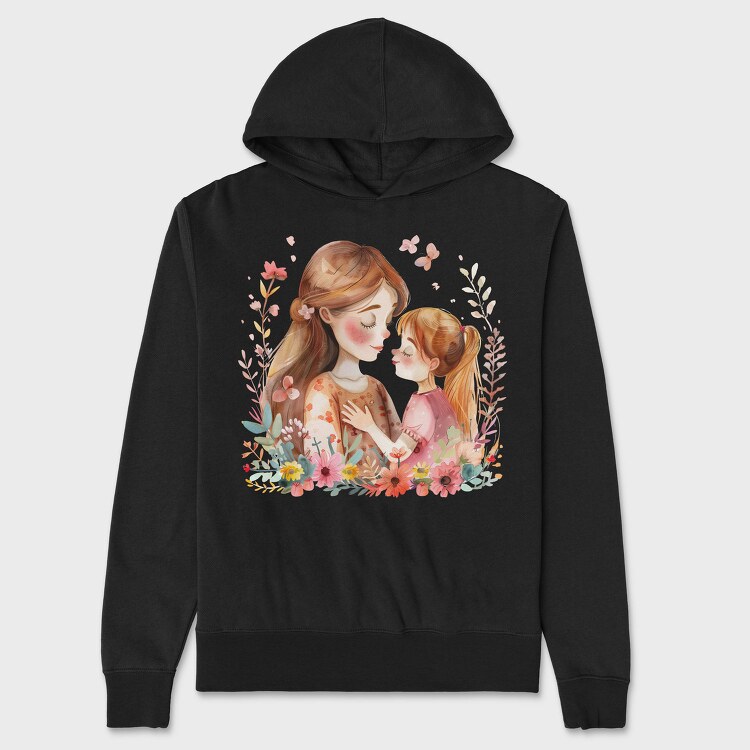 Mommy Butterfly Flower, Hanorac Oversize Barbati (Unisex)