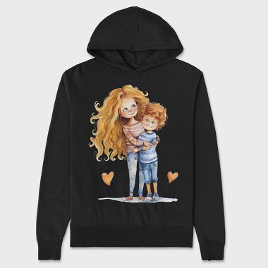 Mommy Butterfly Moonlight, Hanorac Oversize Barbati (Unisex)