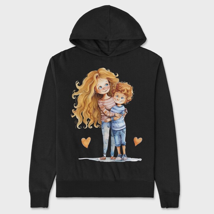 Mommy Butterfly Moonlight, Hanorac Oversize Barbati (Unisex)