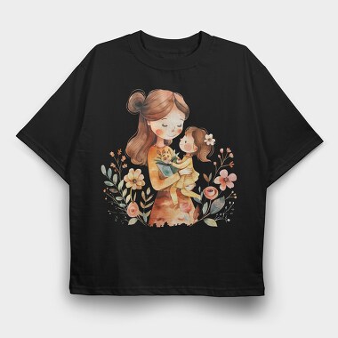 Mommy Flower Day, Tricou Oversize Barbati (Unisex)
