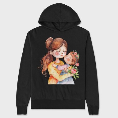 Mommy Flower Hugger, Hanorac Oversize Barbati (Unisex)