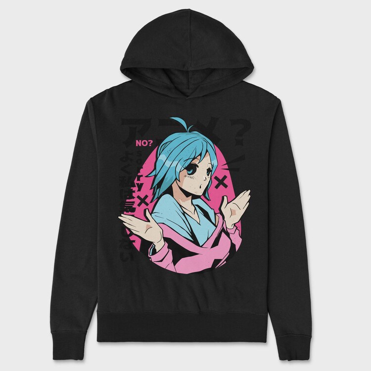 Blue Hair Sorry No, Hanorac Oversize Barbati (Unisex)
