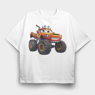 Monster Truck Face, Tricou Oversize Barbati (Unisex)
