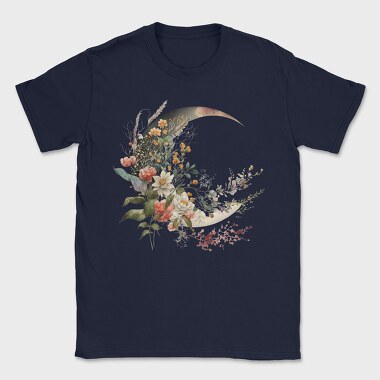 Moon Floral Symbiosis, Tricou Barbati (Unisex)