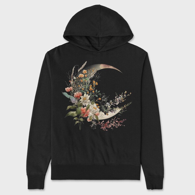 Moon Floral Symbiosis, Hanorac Oversize Barbati (Unisex)