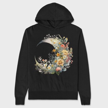 Moon Floral Symphony, Hanorac Oversize Barbati (Unisex)