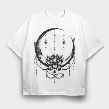Moon Flower Chandelier, Tricou Oversize Barbati (Unisex)