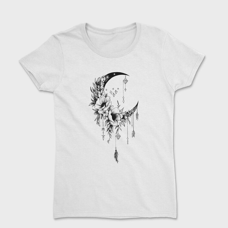 Moon Flowers Dreamcatcher, Tricou Femei