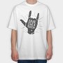 Rockstar Hand, Tricou Oversize Barbati (Unisex)