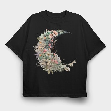 Moon Garden Night, Tricou Oversize Barbati (Unisex)