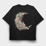 Moon Garden Night, Tricou Oversize Barbati (Unisex)