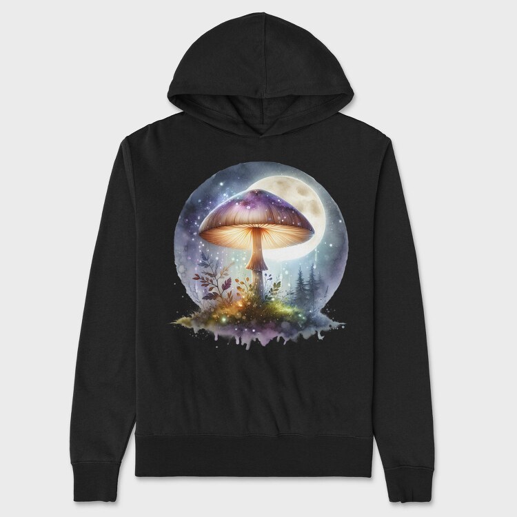 Moon Glow Mushroom, Hanorac Oversize Barbati (Unisex)