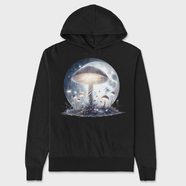 Moon Mushroom Spirit, Hanorac Oversize Barbati (Unisex)