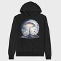 Moon Mushroom Spirit, Hanorac Oversize Barbati (Unisex)