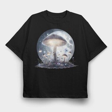 Moon Mushroom Spirit, Tricou Oversize Barbati (Unisex)