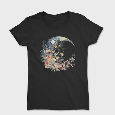 Moon Night Floral, Tricou Femei