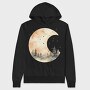 Moon Night Forest, Hanorac Oversize Barbati (Unisex)