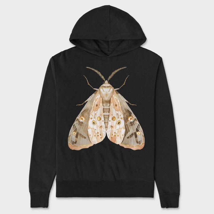 Moon Night Moth, Hanorac Oversize Barbati (Unisex)