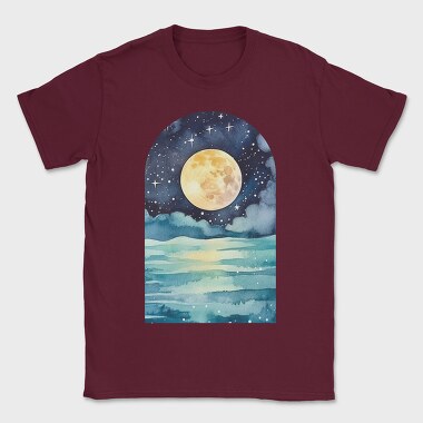 Moon Night Ocean, Tricou Barbati (Unisex)