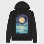 Moon Night Ocean, Hanorac Oversize Barbati (Unisex)