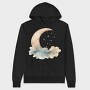 Moon Night Stars, Hanorac Oversize Barbati (Unisex)