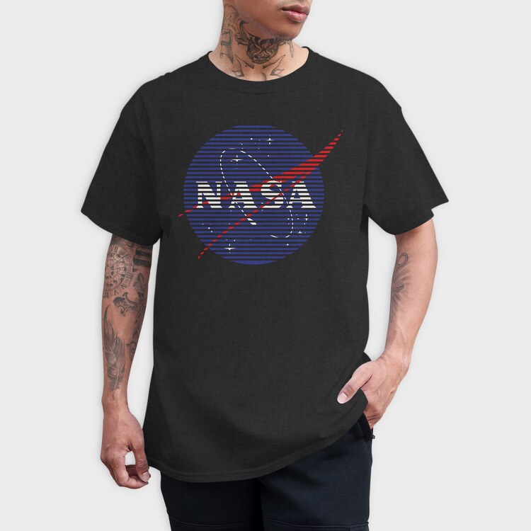 Nasa Stripes, Tricou Barbati (Unisex)