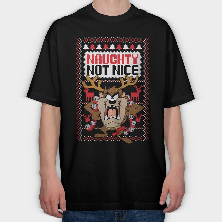 Naughty Reindeer Howl, Tricou Oversize Barbati (Unisex)