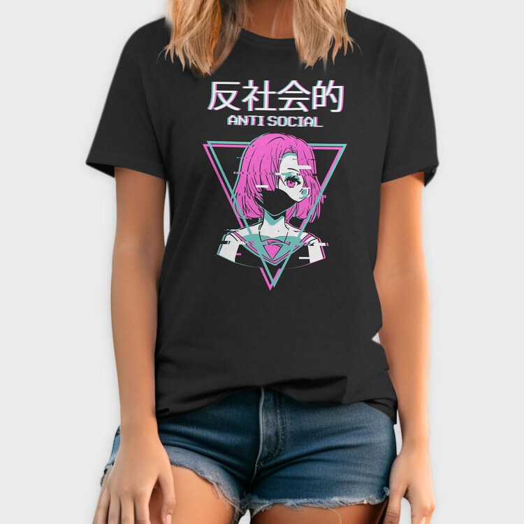 Neon Girl Triangle, Tricou Barbati (Unisex)