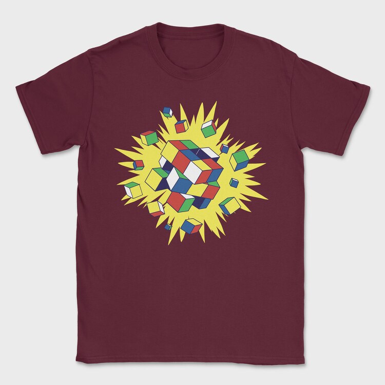 Rubik Explosion, Tricou Barbati (Unisex)