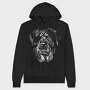 Rottweiler Eyepatch Portrait, Hanorac Oversize Barbati (Unisex)