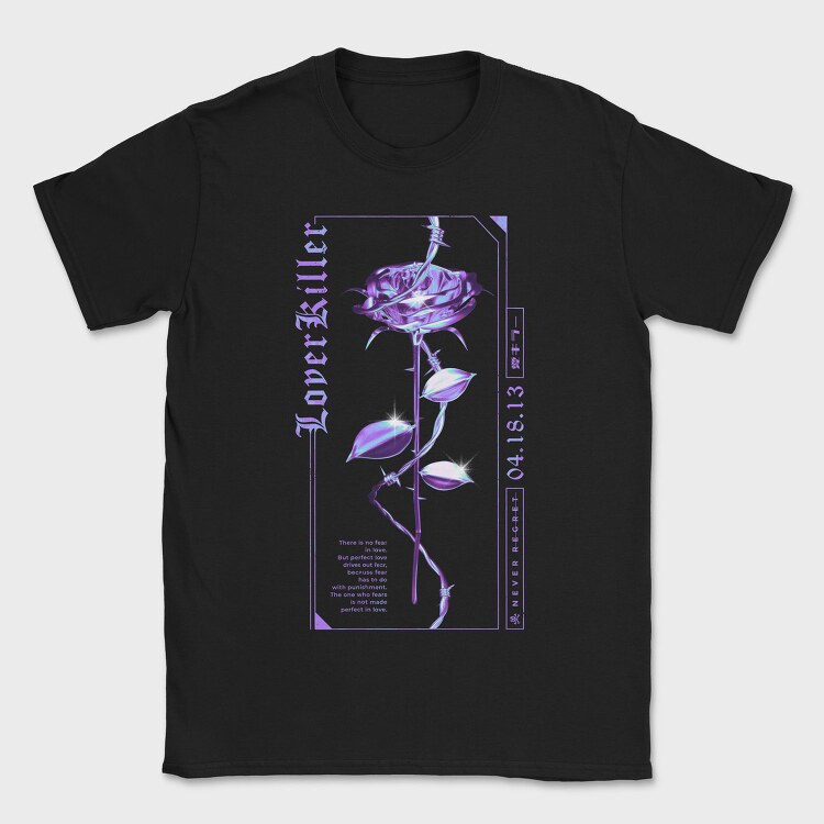 Rose Lover Killer, Tricou Barbati (Unisex)