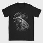 Rooster Head Monochrome, Tricou Barbati (Unisex)