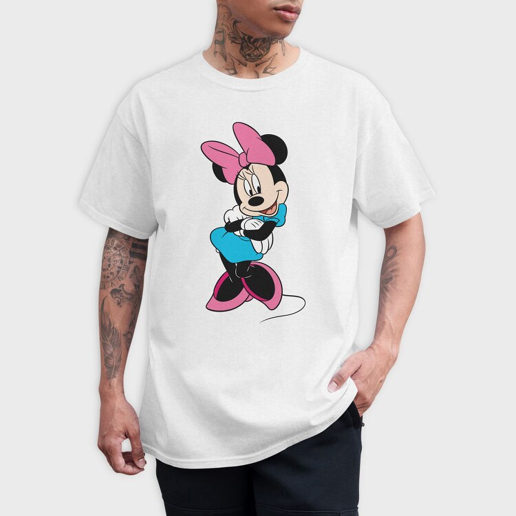 Minnie Mouse Bow Tie, Tricou Barbati (Unisex)