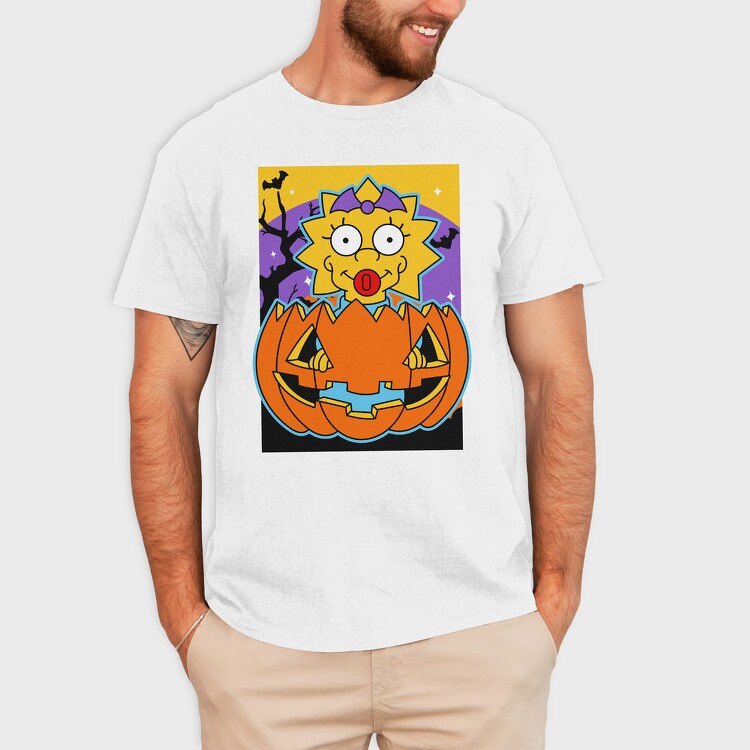 Halloween Maggie Pumpkin, Tricou Barbati (Unisex)