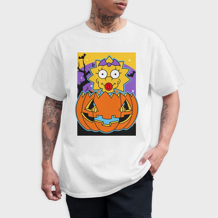 Halloween Maggie Pumpkin, Tricou Barbati (Unisex)