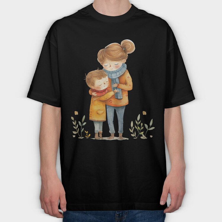 Mommy Baby Bonding, Tricou Oversize Barbati (Unisex)