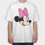 Minnie Mouse Bow, Tricou Oversize Barbati (Unisex)