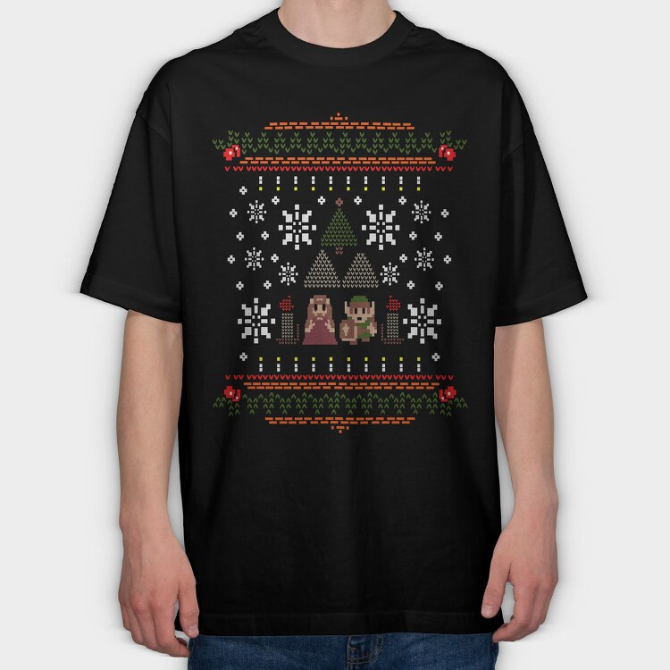 Zelda Holiday Sweater, Tricou Oversize Barbati (Unisex)