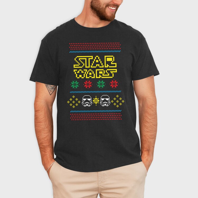 Star Wars Festive Sweater, Tricou Barbati (Unisex)