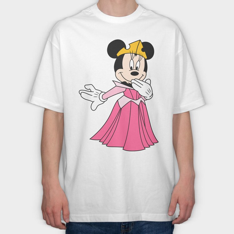 Minnie Mouse Princess, Tricou Oversize Barbati (Unisex)