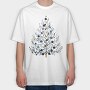 Minimalist Christmas Tree, Tricou Oversize Barbati (Unisex)