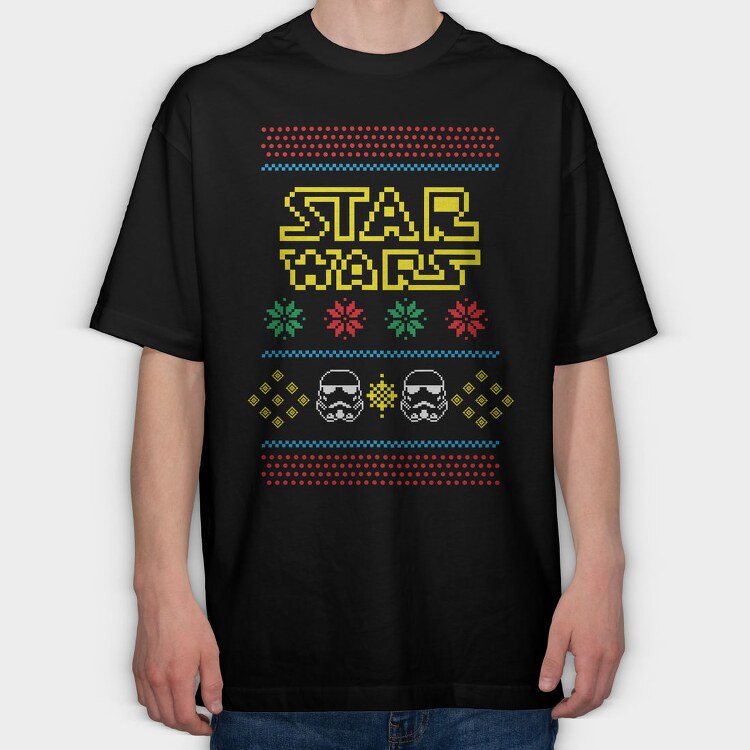 Star Wars Festive Sweater, Tricou Oversize Barbati (Unisex)
