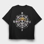 Pirate Skull Bones, Tricou Oversize Barbati (Unisex)
